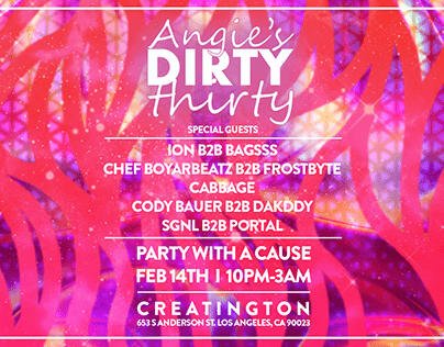 Party/Event Flyer: Angie's Dirty Thirty