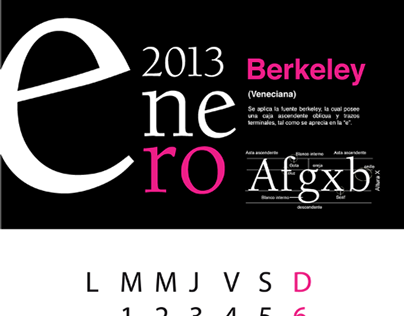 2013  typography Calendar