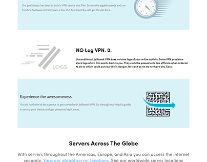 Jailbreak VPN Website Homepage Design