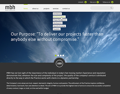 MBH Architects Ltd Website Design