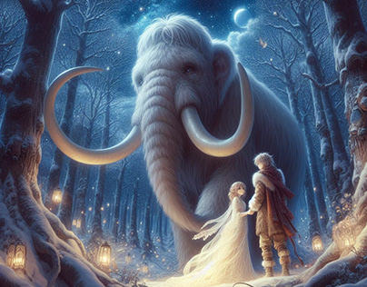 Couple and Woolly Mammoth