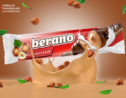 Berano Hazelnut Cream Chocolate Wafer Packaging Design