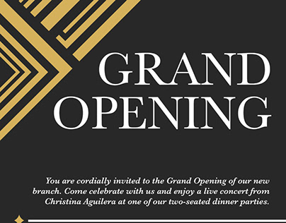 Grand Opening, graphic design
