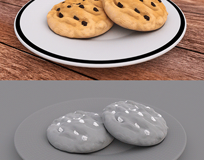 3D Cookies, Sculpted in Zbrush and Rendered in Vray