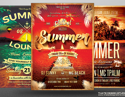 Summer Lounge Flyer Bundle