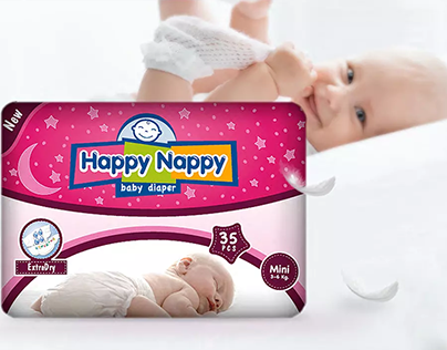 Happy Nappy Bebek Bezi Ambalaj Tasarımı