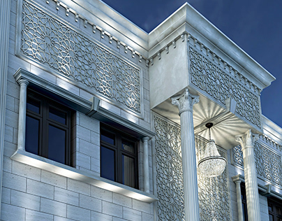 private villa exterior design in doha