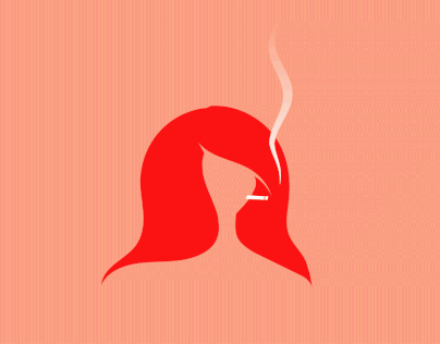 Animated Motion Graphic: Smoking Woman