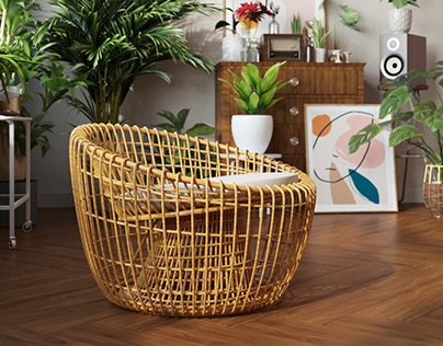 3D MODELING PRACTICE | Cane-line : Nest Round Chair