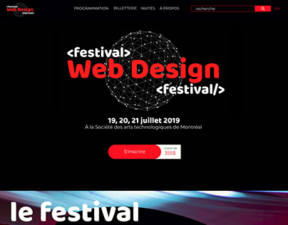 Création d'un site web événementiel