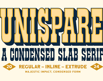 Unispare Condensed Slab Serif