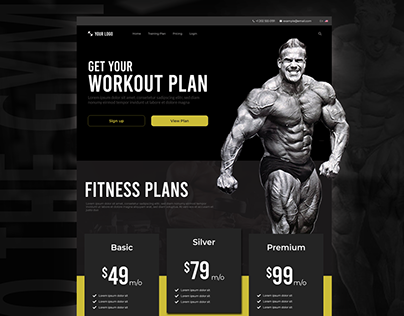 The Gym Fitness Web Landing Page