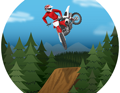 Dirtbike Digital Illustration