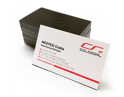 Colossal business cards, website and brochure design