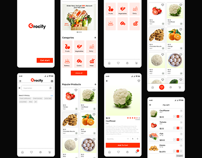 Online grocery app ui design