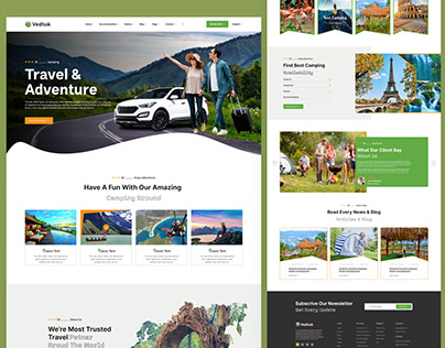 Travel website design page.