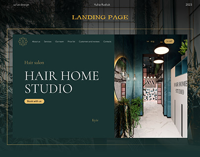 Hair studio landing page