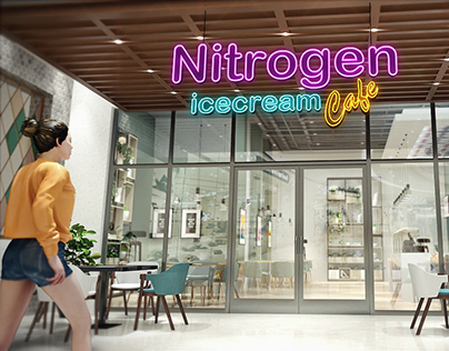 Nitrogen ice cream Cafe