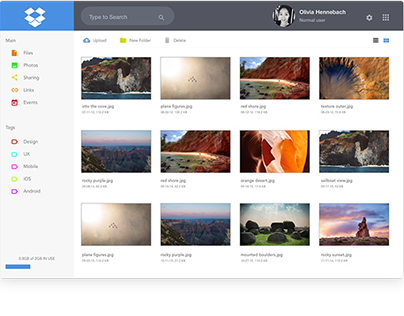 Dropbox Homepage Concept Redesign