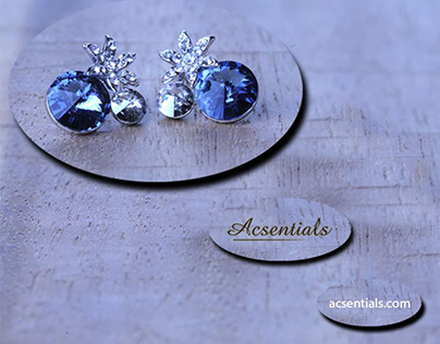 Crystal Stud Earrings Made with Elements from Swarovski
