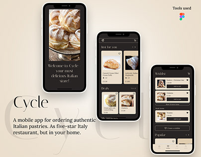 Mobile app for ordering authentic Italian pastries