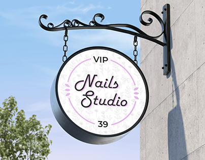 🖼️ Graphic Design - VIP Nails Studio 39 (street sign)