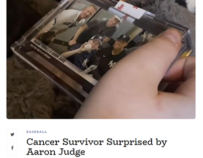Cancer Survivor Surprised by Aaron Judge