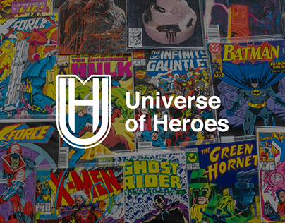 UNIVERSE OF HEROES HQs | UH COMIC BOOKS LOGO