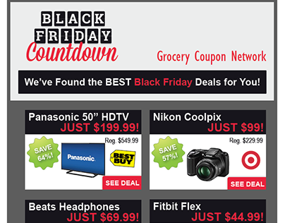 Black Friday Email for Grocery Coupon Network