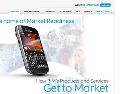 BlackBerry Internal Market Readiness Web Portal