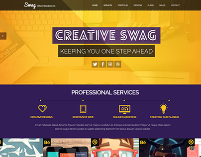 Swag - FREE Parallax PSD Download