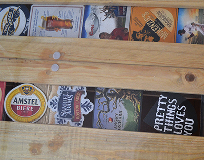 Beer coaster coffee table