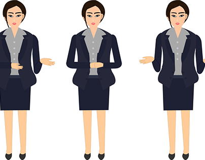 Female character illustration vector