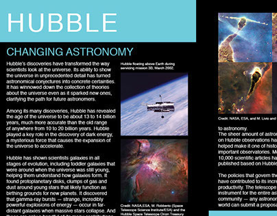 Hubble telescope Magazine spread