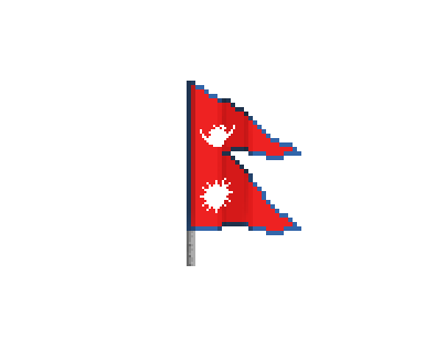 Nepali Flag Pixel Art | Behance