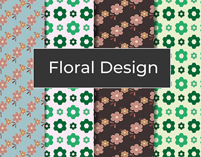 Spectacular floral shapes pattern background