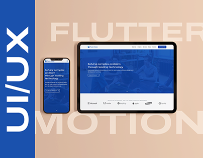 Flutter Motion - Landing Page Design
