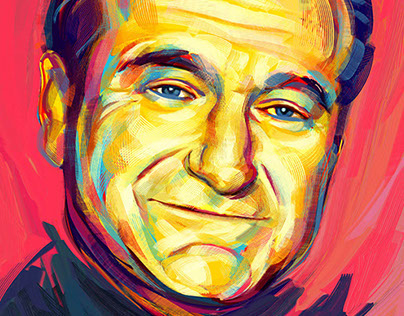 A Pop Art Expression of Robin Williams in Photoshop