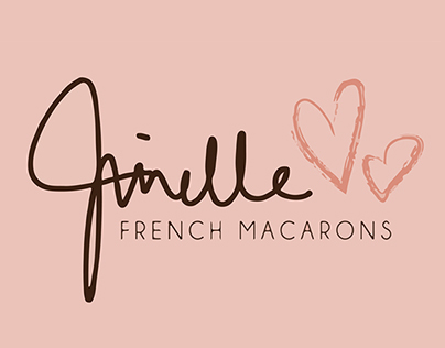 Jinelle's Macarons Logo and Packaging Design