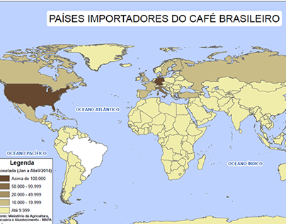 Países importadores do Café brasileiro.