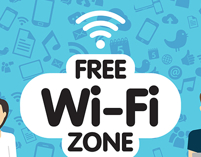 Painel Free Wi-fi zone