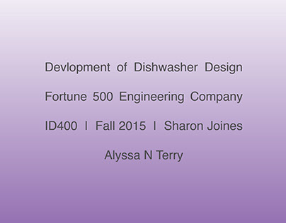 Development of Dishwasher Design
