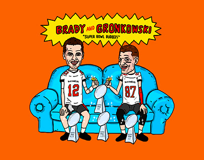 Brady/ Gronkowski - Super Bowl Buddies