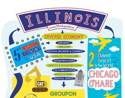 Hand lettering for State of Illinois Exhibition Panel