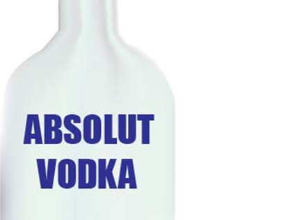 Bottle of Absolute Vodka with Gradients