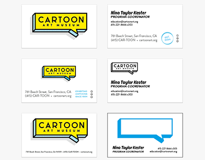 Cartoon Art Museum Business Cards