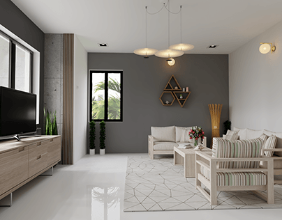Interior design, following the concept "Less is more"