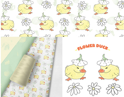 Design de Superfície Flower Duck
