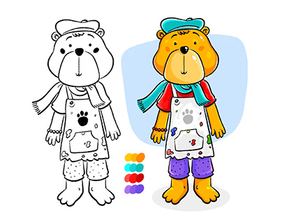 Character Design - Artist Bear