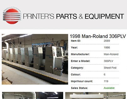 1998 Man-Roland 306PLV by Printers Parts & Equipment